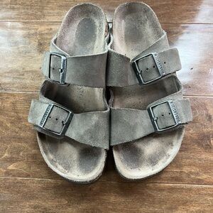 Birkenstock Gray Suede Sandals